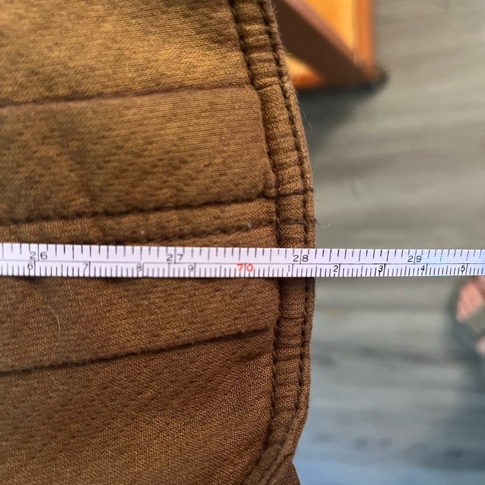 Free People Brown Sleeveless Utility Jacket with Red Zip Detail - Picture 7 of 7
